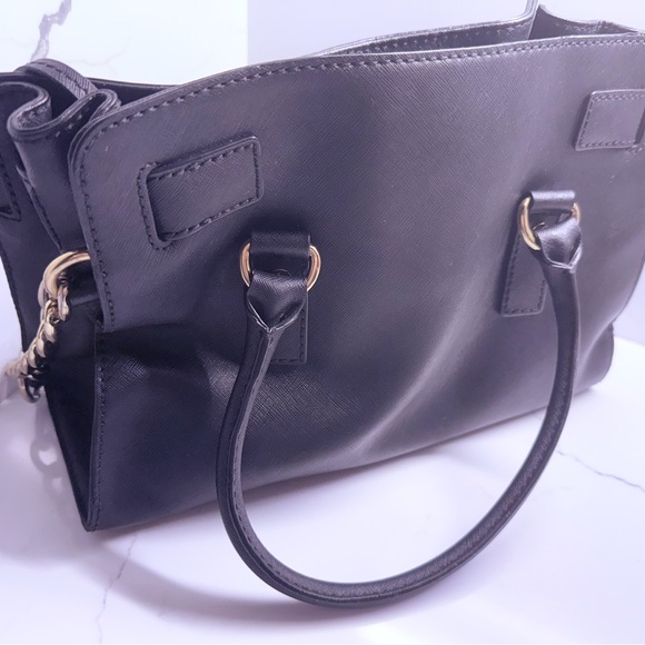 Michael Kors Black Handbag with Gold Accents - Picture 6 of 10